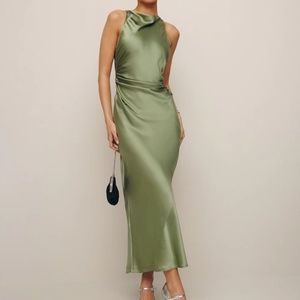 Reformation Cassette Dress in Artichoke, Size 4